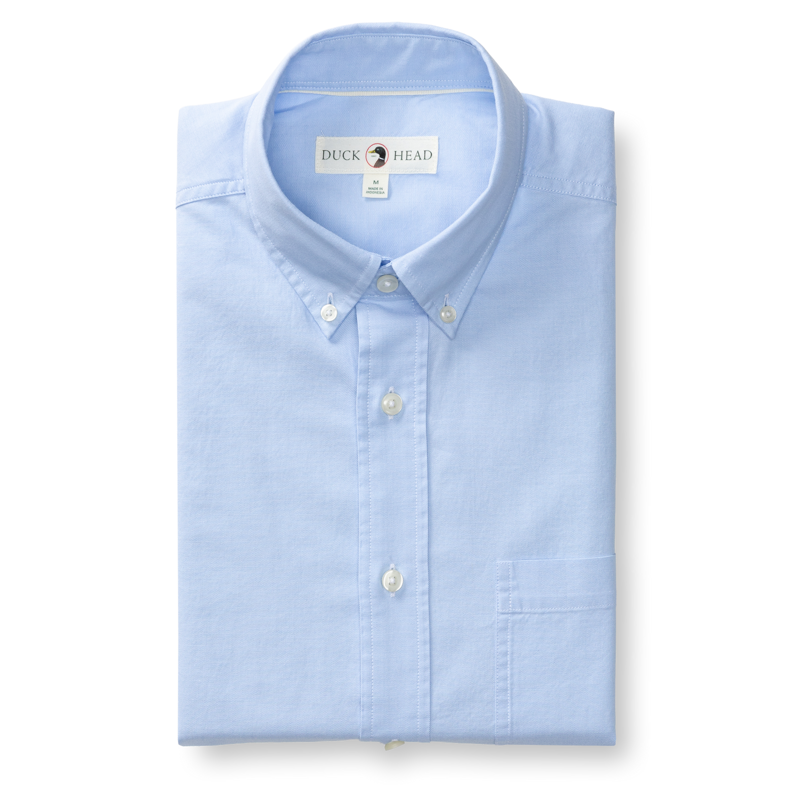 Cotton Oxford Sport Shirt - Morris Solid - Serenity Blue