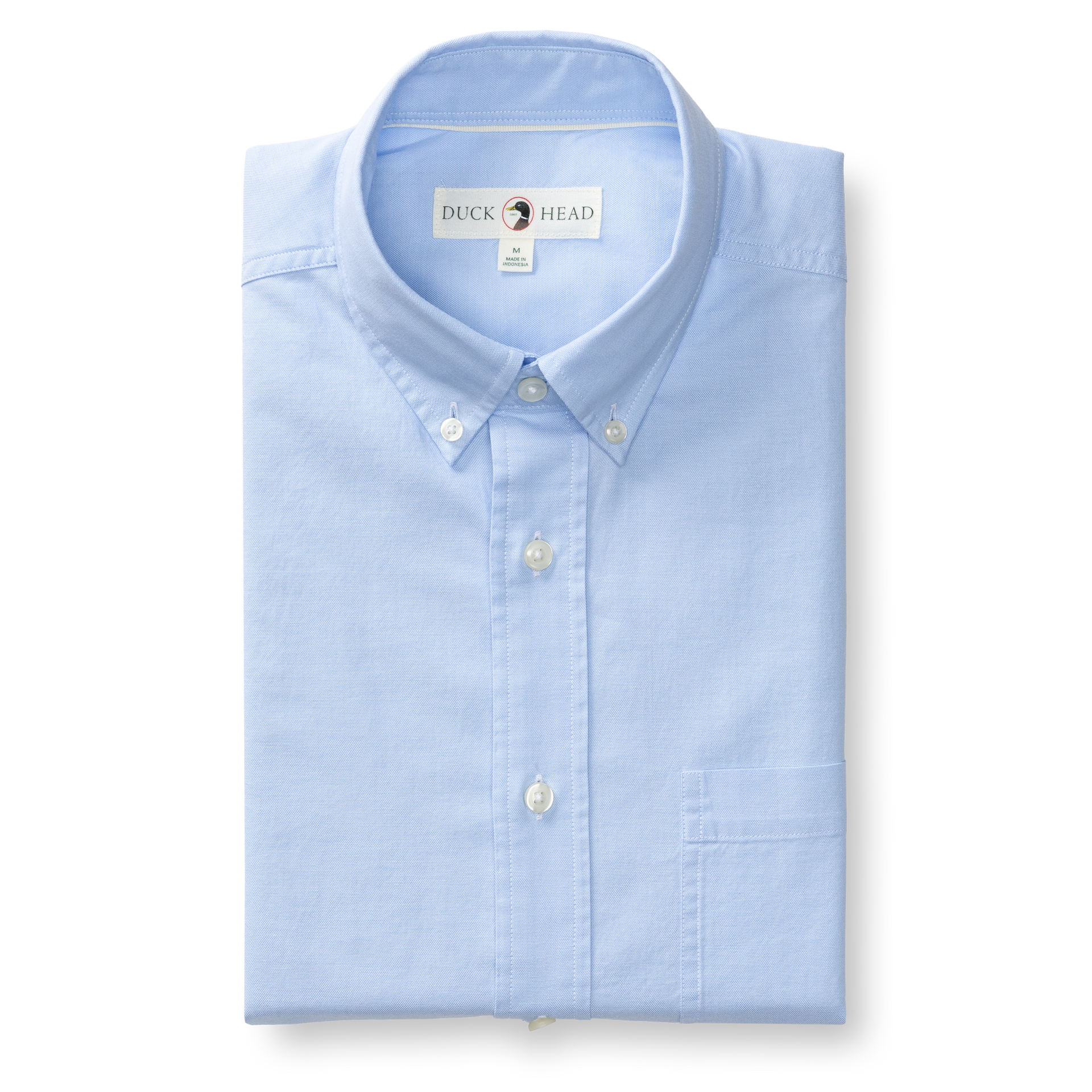 Cotton Oxford Sport Shirt - Morris Solid - Serenity Blue