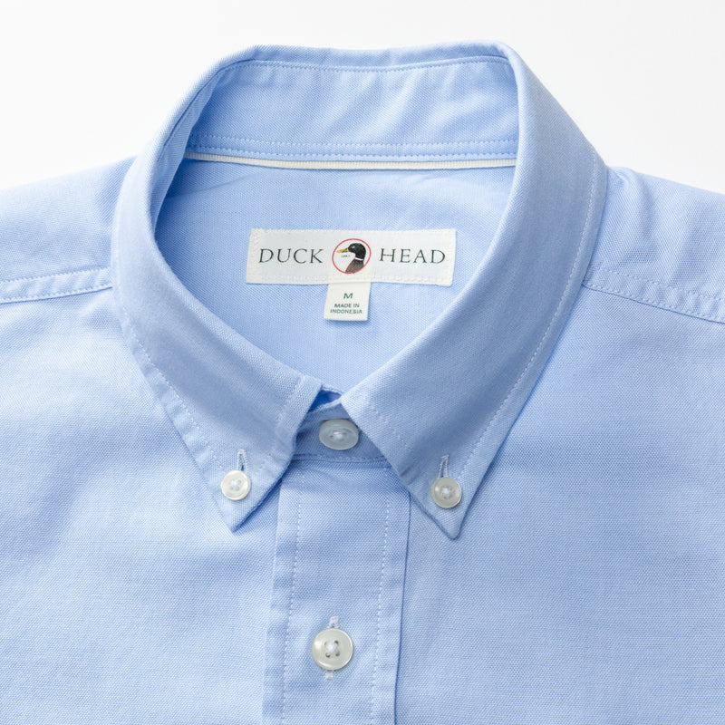 Cotton Oxford Sport Shirt - Morris Solid - Serenity Blue