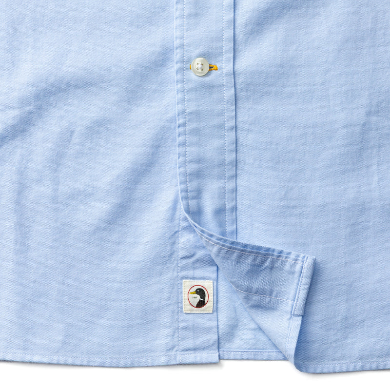 Cotton Oxford Sport Shirt - Morris Solid - Serenity Blue