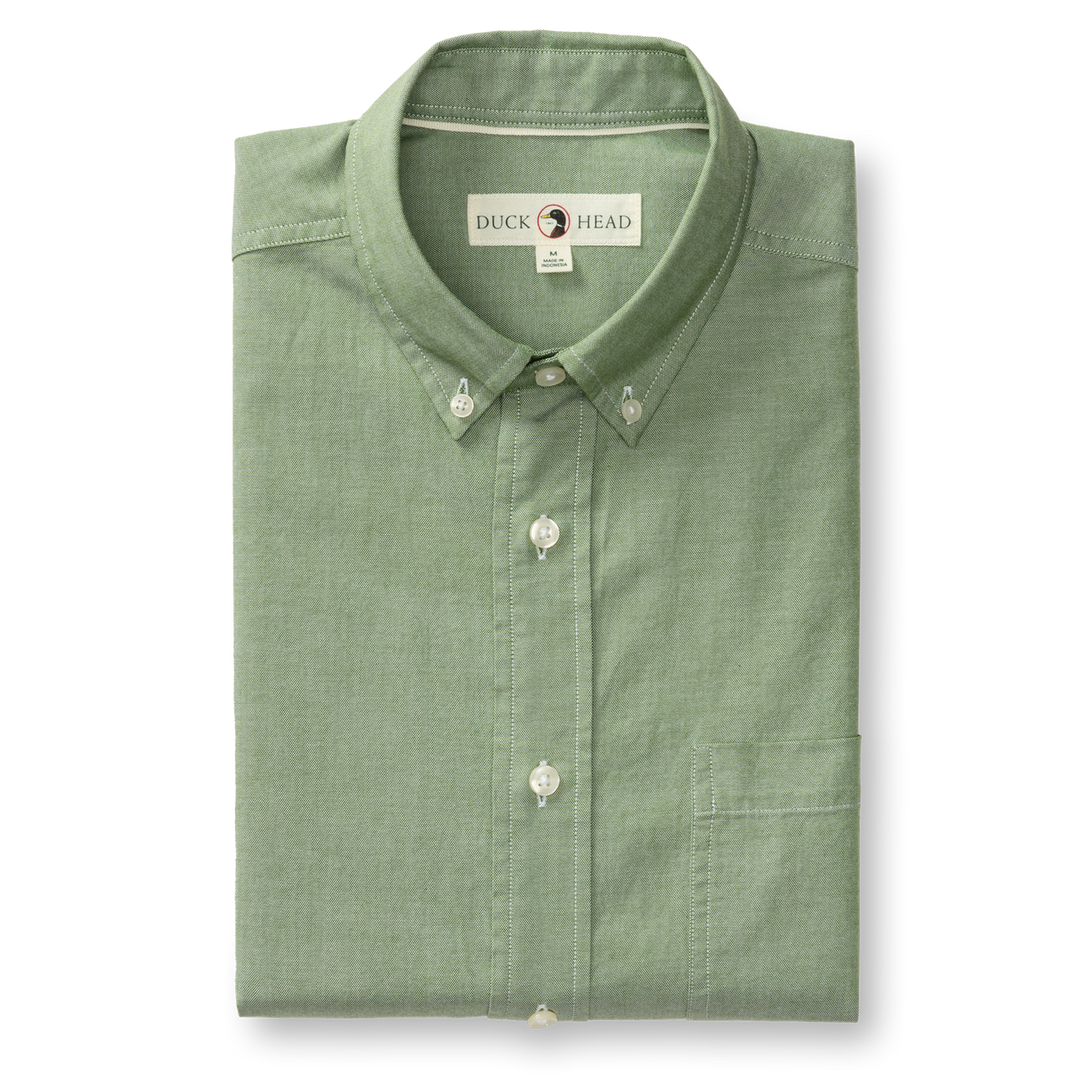 Cotton Oxford Sport Shirt - Morris Solid - Forest Green