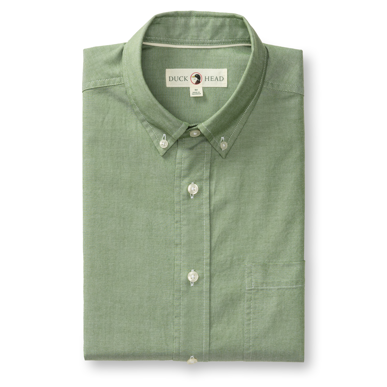 Cotton Oxford Sport Shirt - Morris Solid - Forest Green