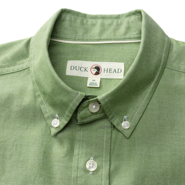 Cotton Oxford Sport Shirt - Morris Solid - Forest Green