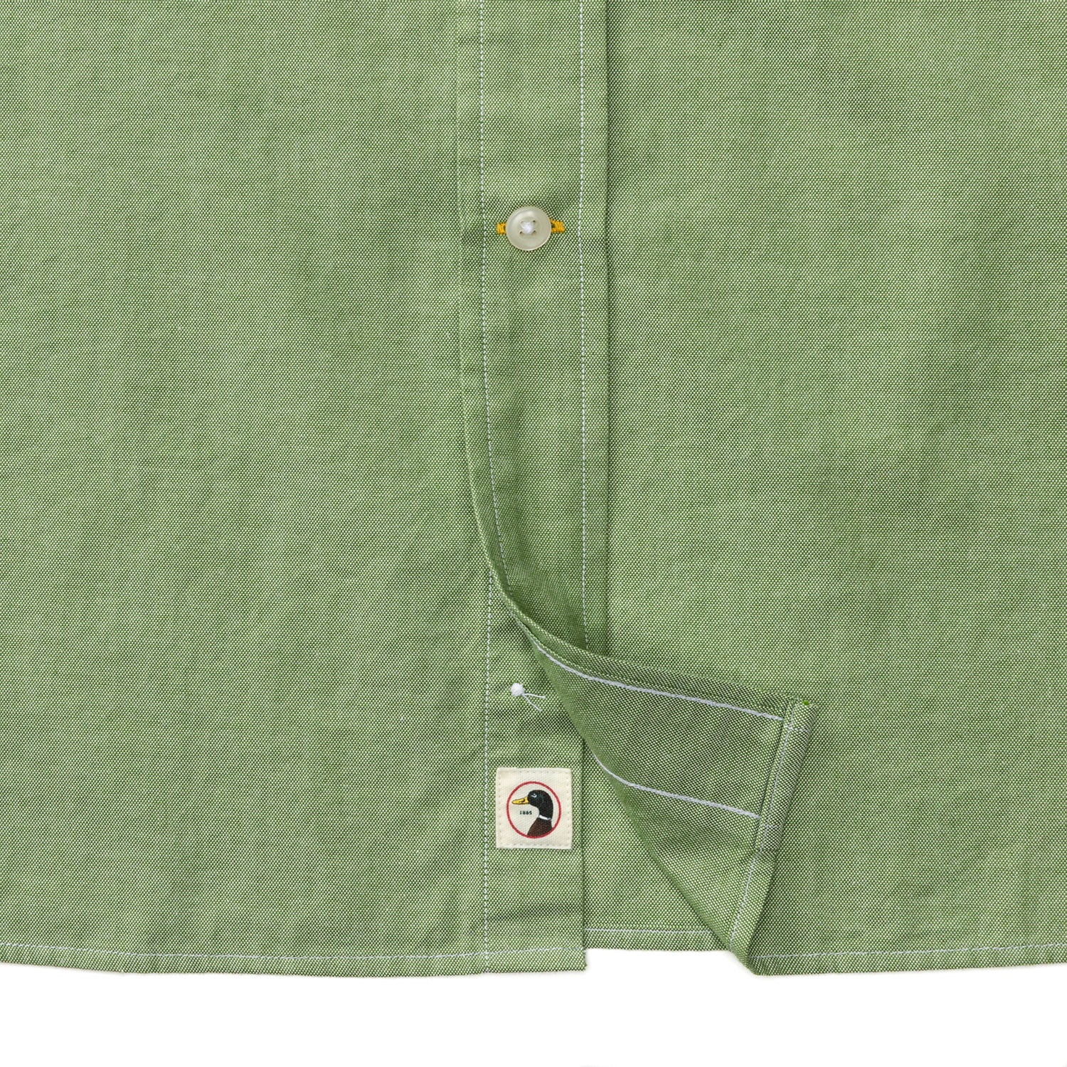 Cotton Oxford Sport Shirt - Morris Solid - Forest Green