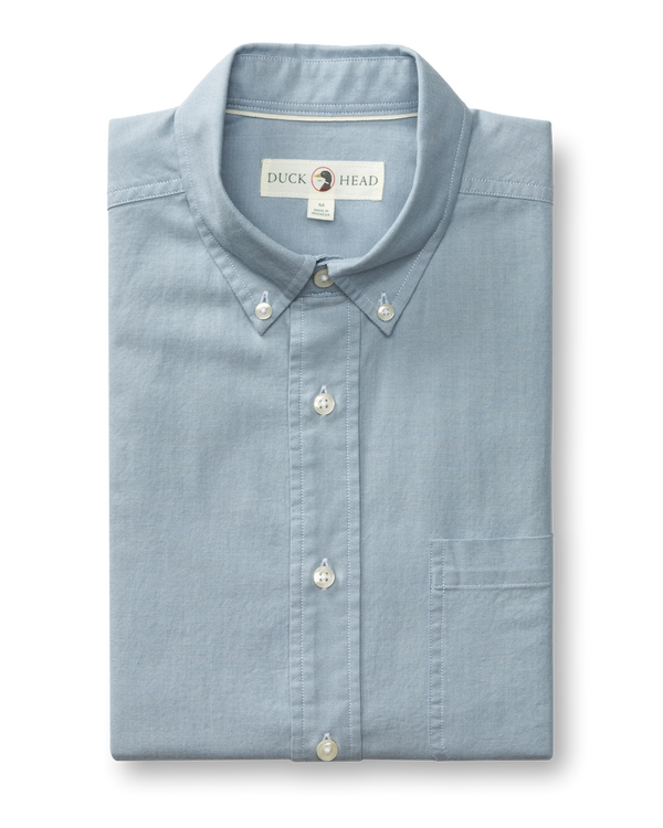 Cotton Oxford Sport Shirt - Morris Solid - Windblown Sky