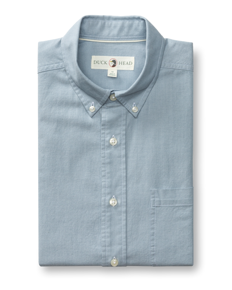Cotton Oxford Sport Shirt - Morris Solid - Windblown Sky