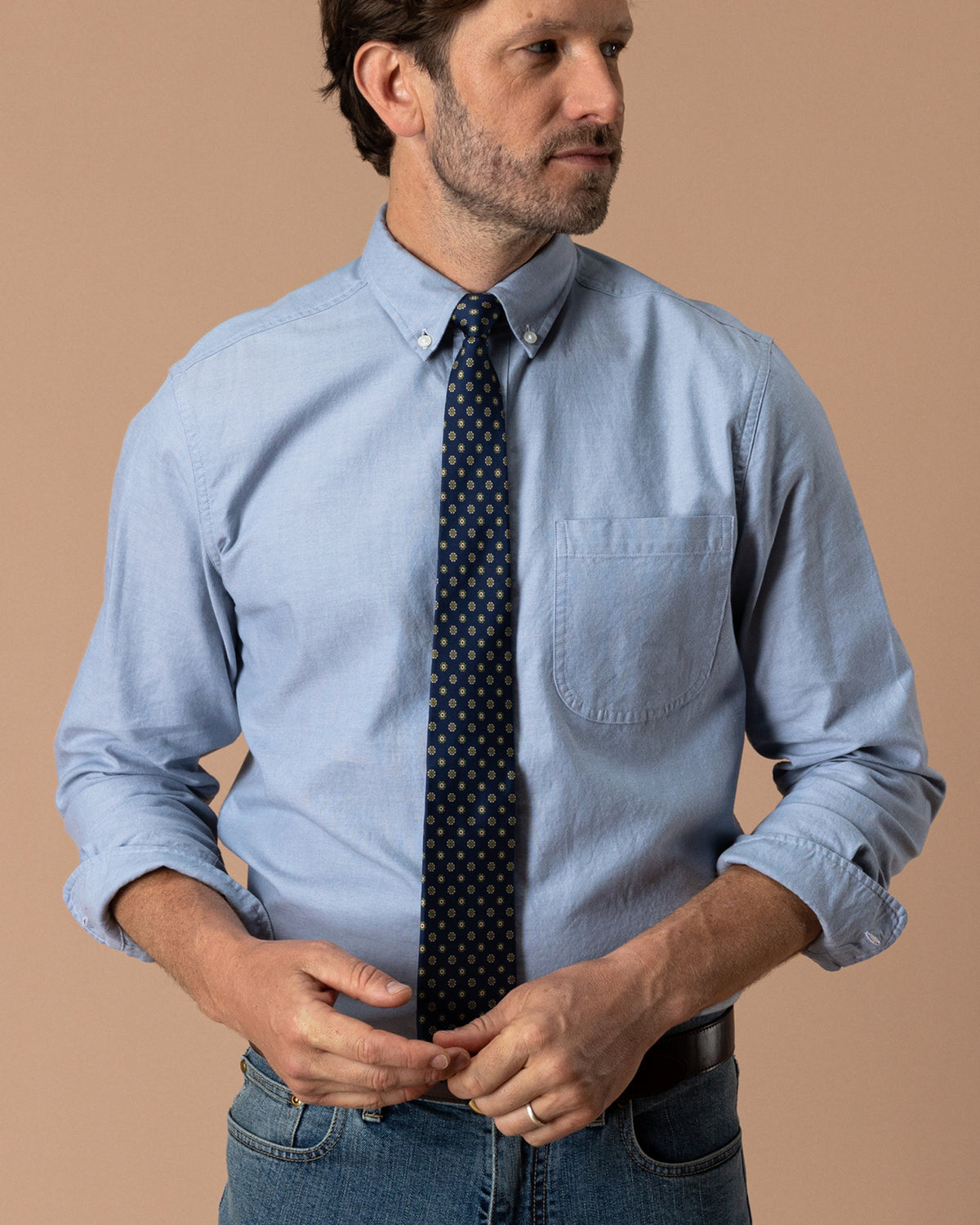 Cotton Oxford Sport Shirt - Morris Solid - Windblown Sky