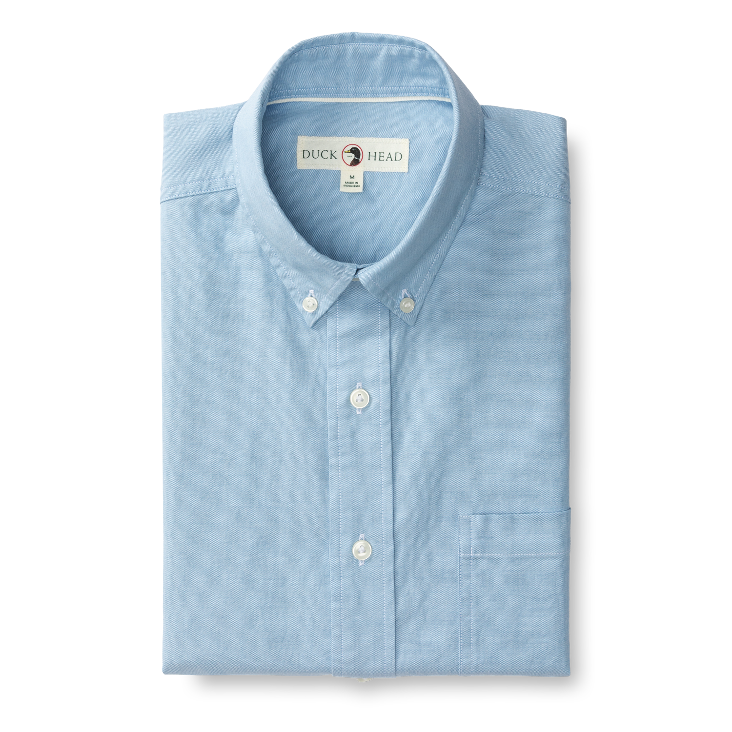 Cotton Oxford Sport Shirt - Morris Solid - Lake Blue