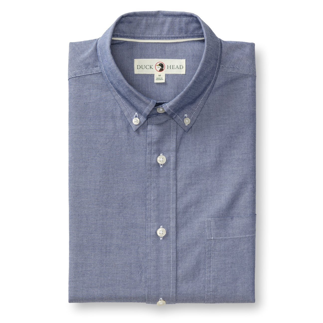 Cotton Oxford Sport Shirt - Morris Solid - Beacon Blue