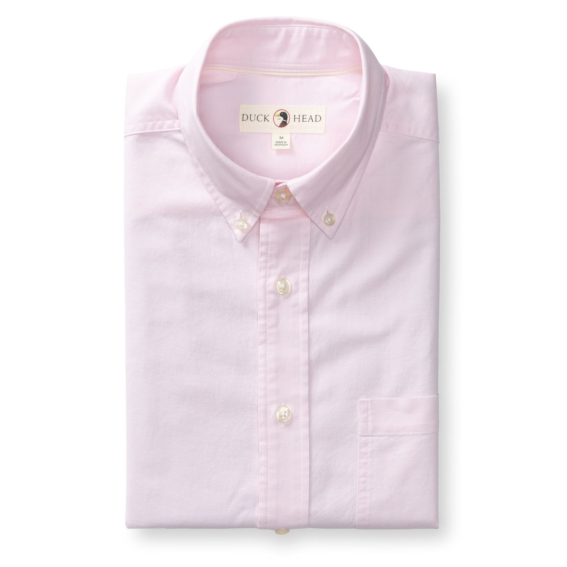 Cotton Oxford Sport Shirt - Morris Solid - Pale Pink