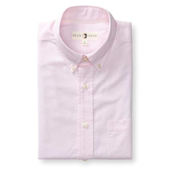 Cotton Oxford Sport Shirt - Morris Solid - Pale Pink