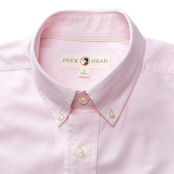 Cotton Oxford Sport Shirt - Morris Solid - Pale Pink