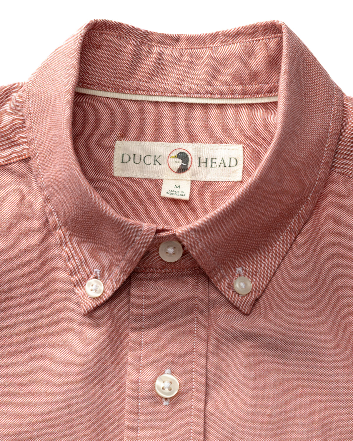 Cotton Oxford Sport Shirt - Morris Solid - Cedarwood Red