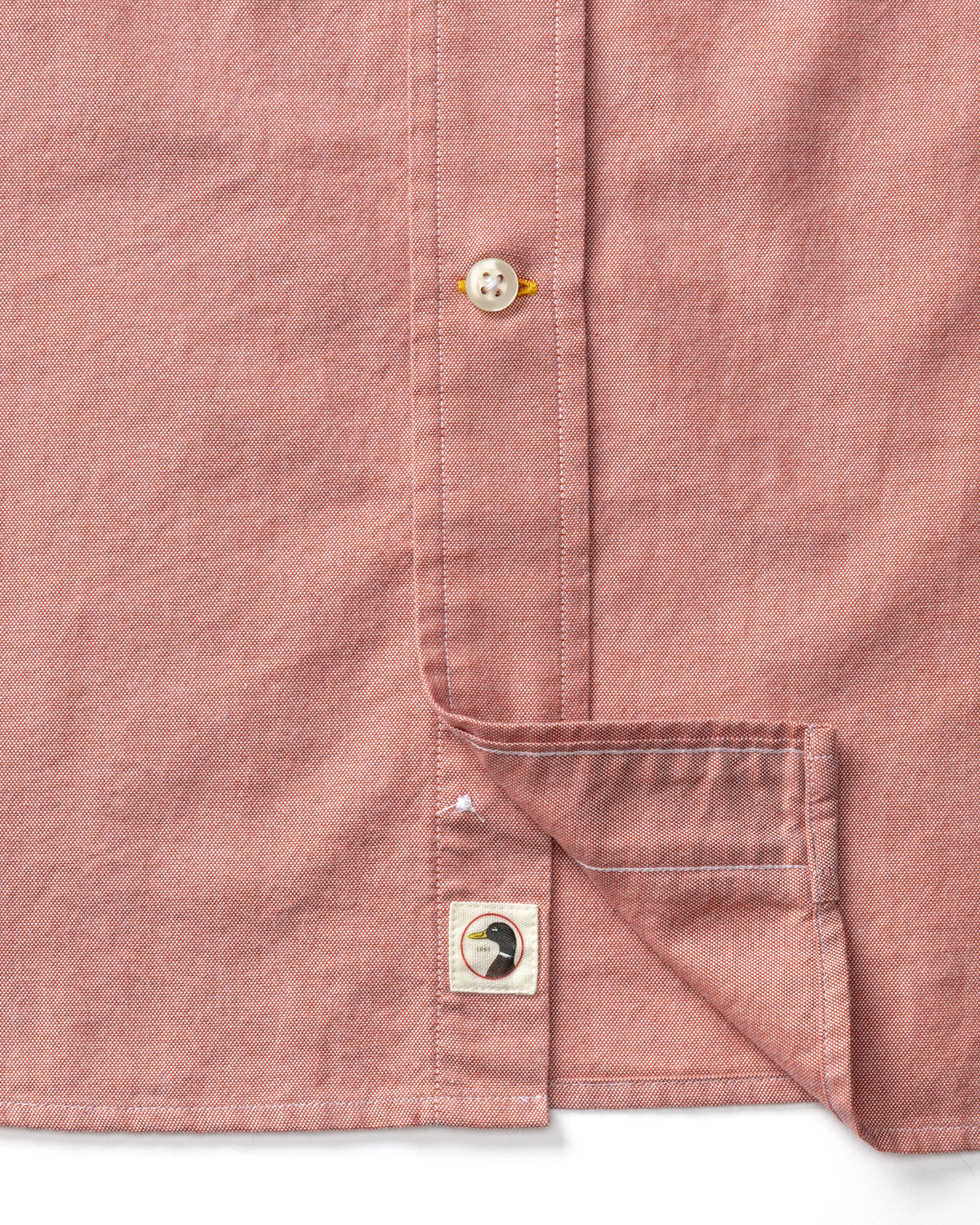 Cotton Oxford Sport Shirt - Morris Solid - Cedarwood Red