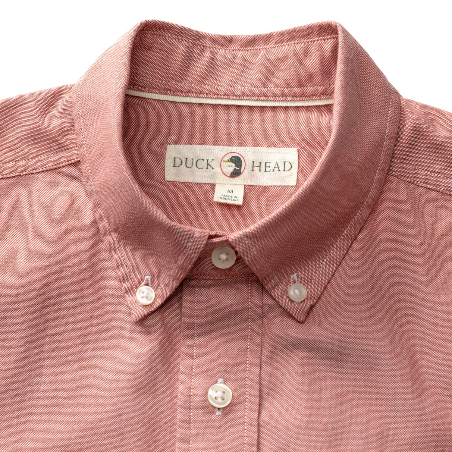 Cotton Oxford Sport Shirt - Morris Solid - Cedarwood Red