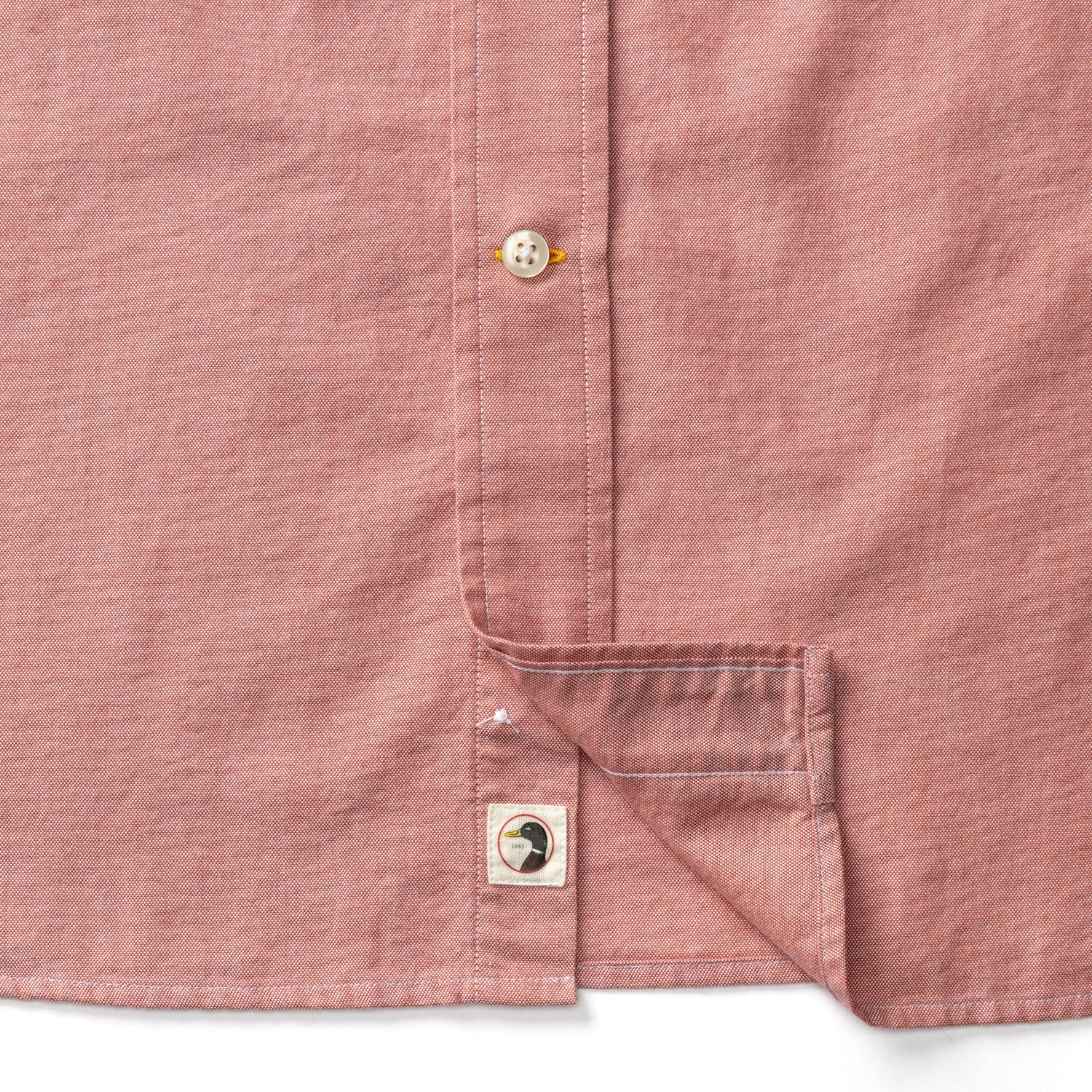 Cotton Oxford Sport Shirt - Morris Solid - Cedarwood Red