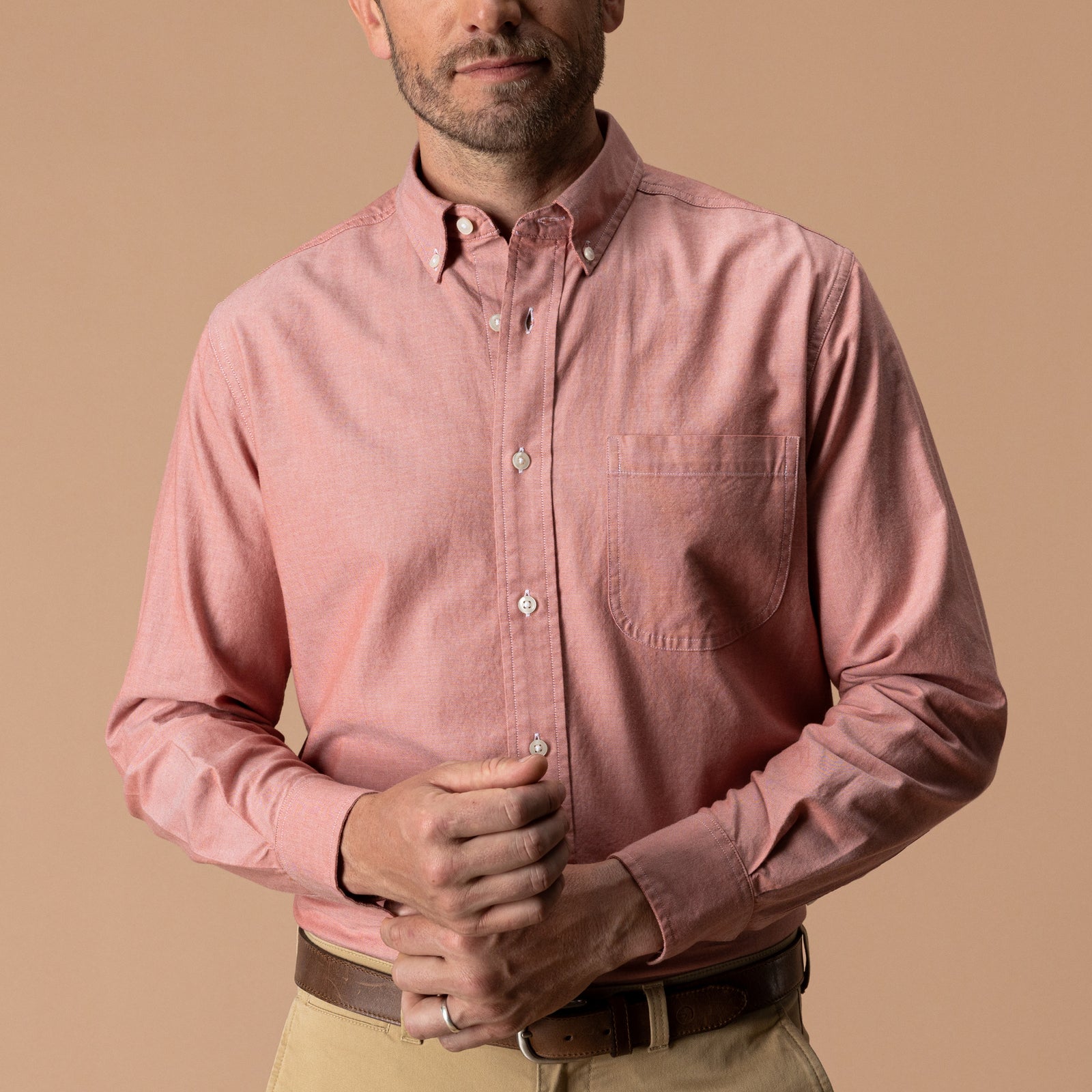 Cotton Oxford Sport Shirt - Morris Solid