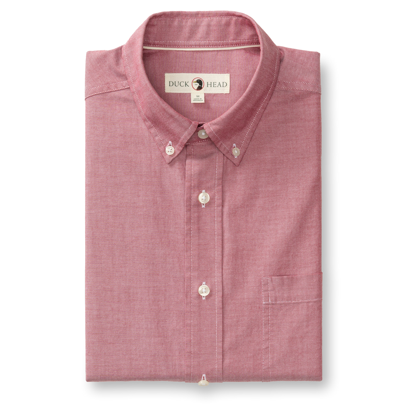 Cotton Oxford Sport Shirt - Morris Solid - Rio Red