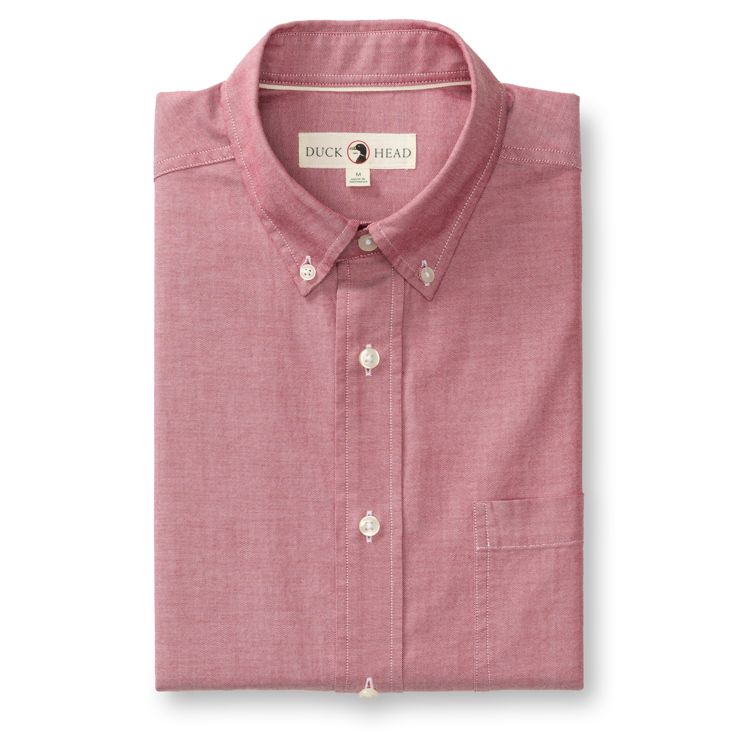 Cotton Oxford Sport Shirt - Morris Solid - Rio Red