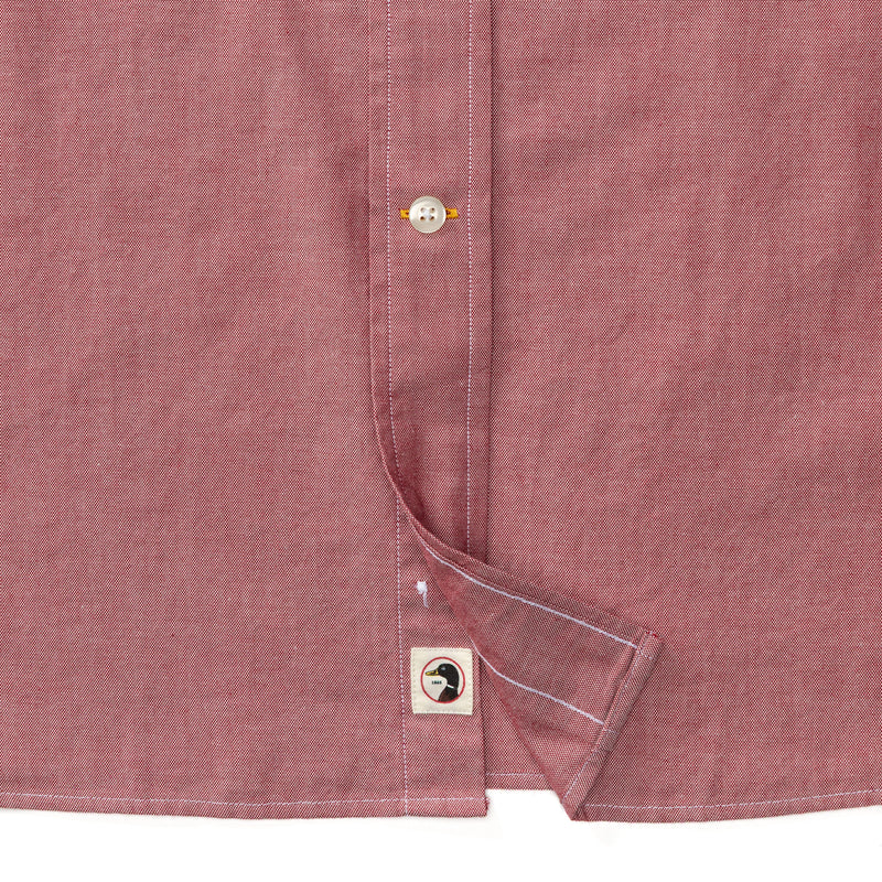 Cotton Oxford Sport Shirt - Morris Solid - Rio Red