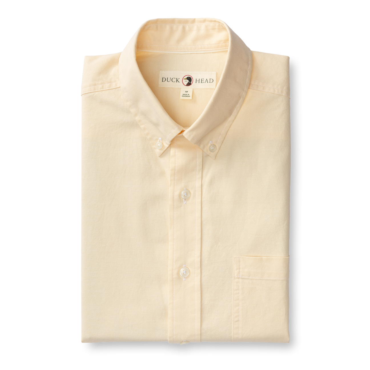 Cotton Oxford Sport Shirt - Morris Solid - Pale Yellow