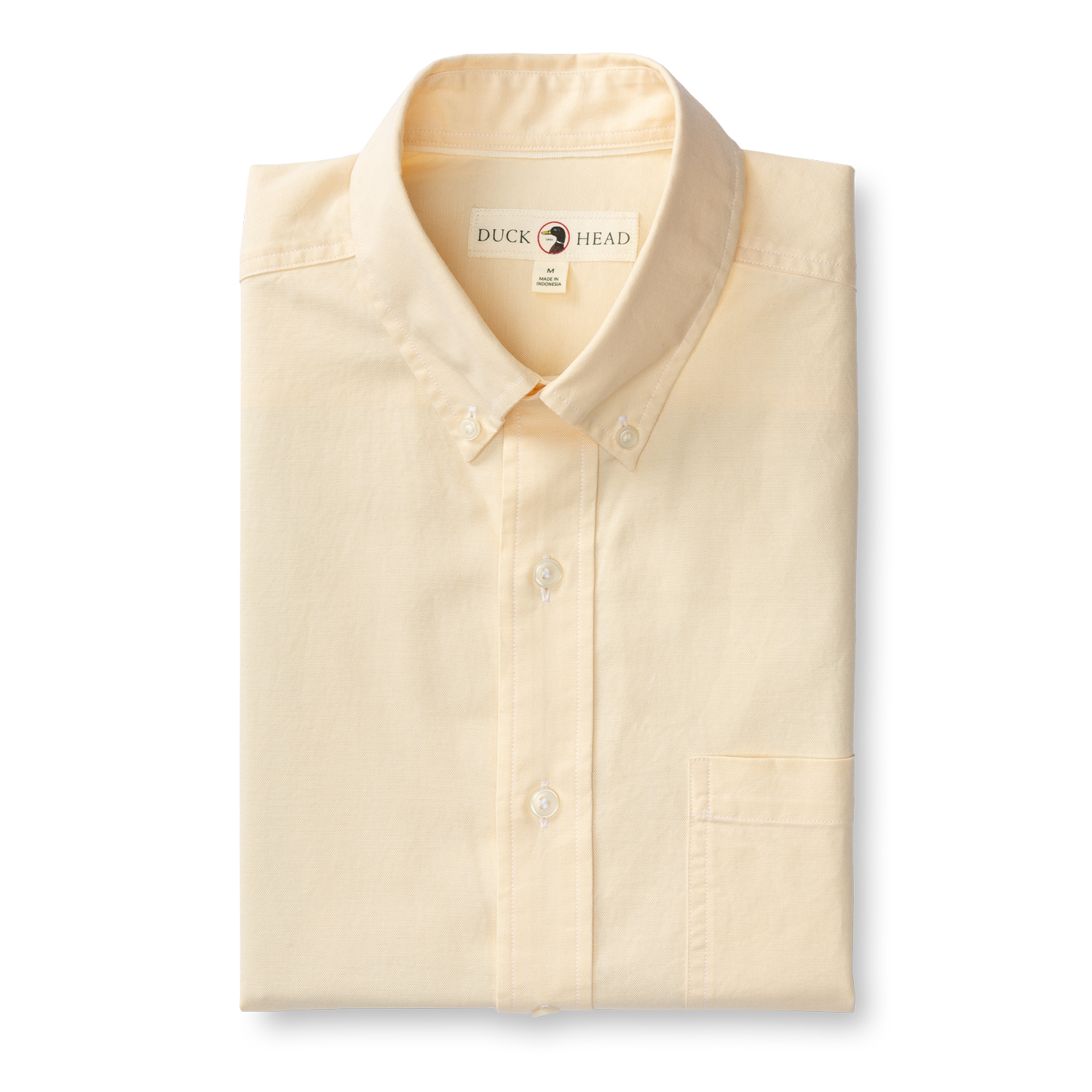 Cotton Oxford Sport Shirt - Morris Solid - Pale Yellow