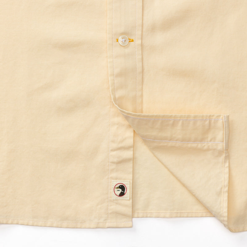 Cotton Oxford Sport Shirt - Morris Solid - Pale Yellow
