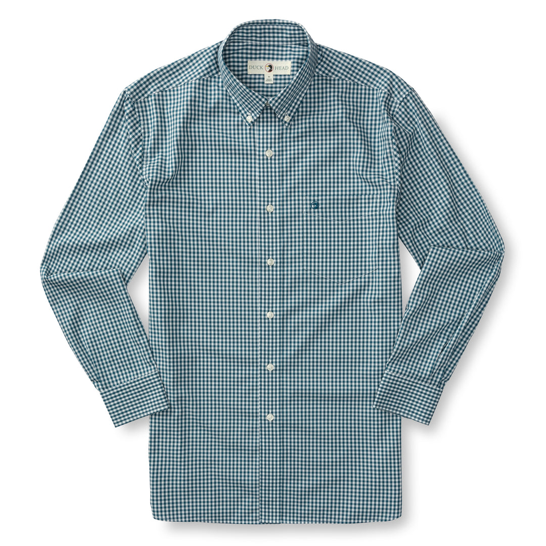 Walton Gingham Performance Poplin Sport Shirt - Legion Blue