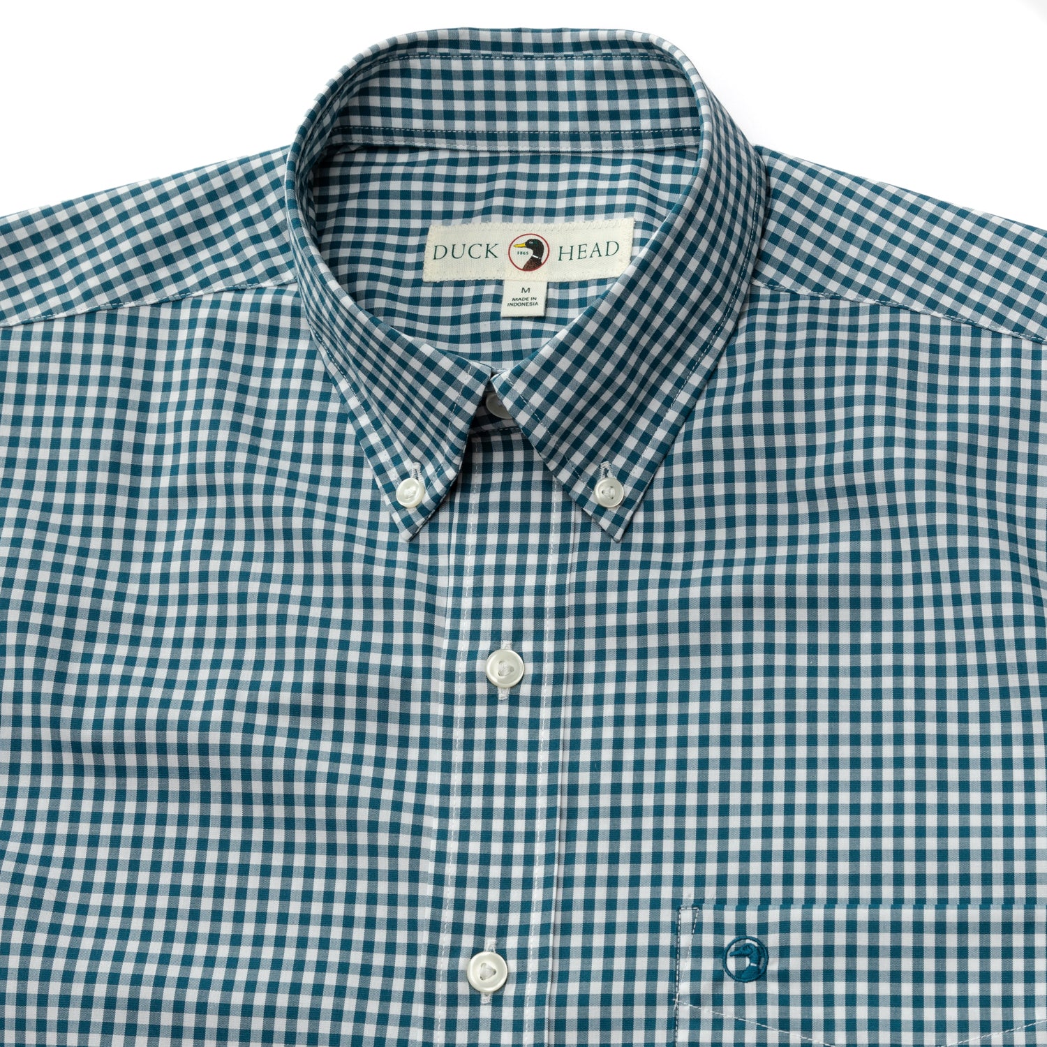 Performance Poplin Sport Shirt - Walton Gingham - Legion Blue