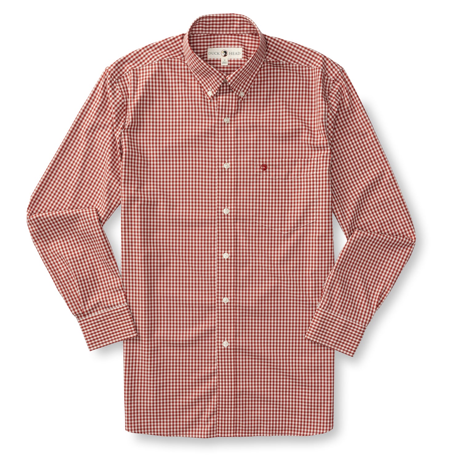 Performance Poplin Sport Shirt - Walton Gingham - Red Ochre