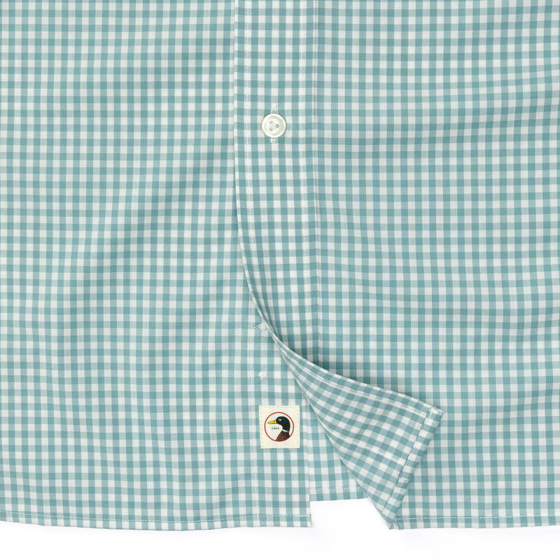 Performance Poplin Sport Shirt - Walton Gingham - Flint Blue