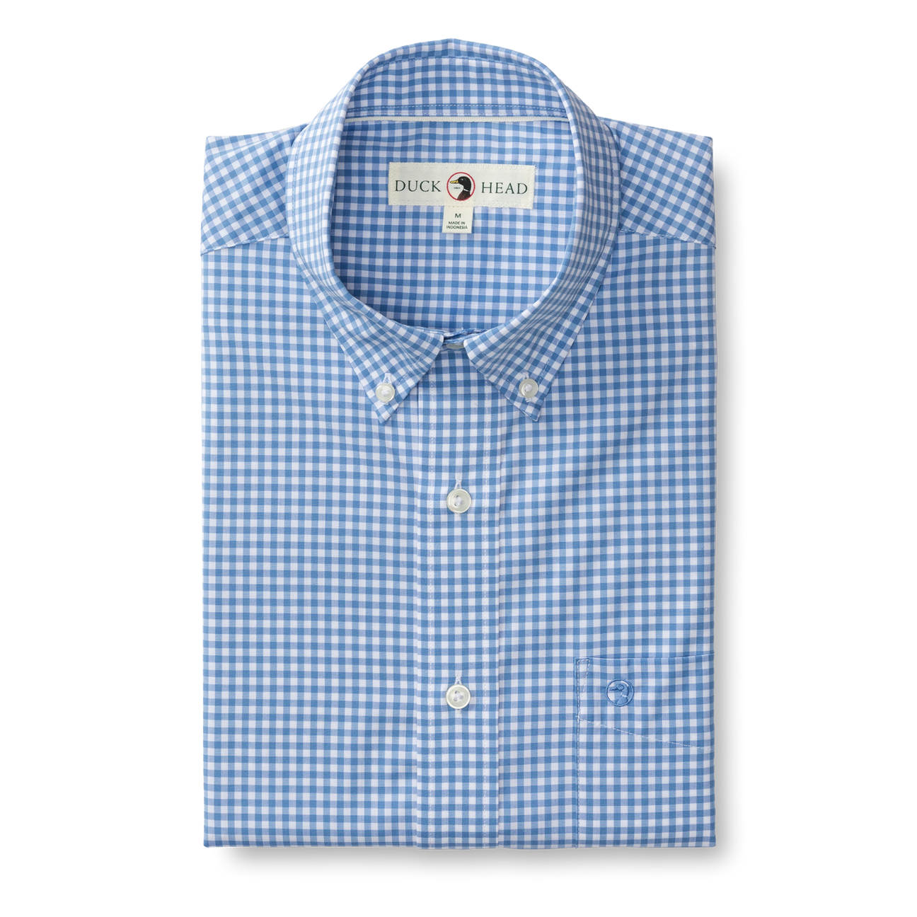 Performance Poplin Sport Shirt - Walton Gingham - Lake Blue