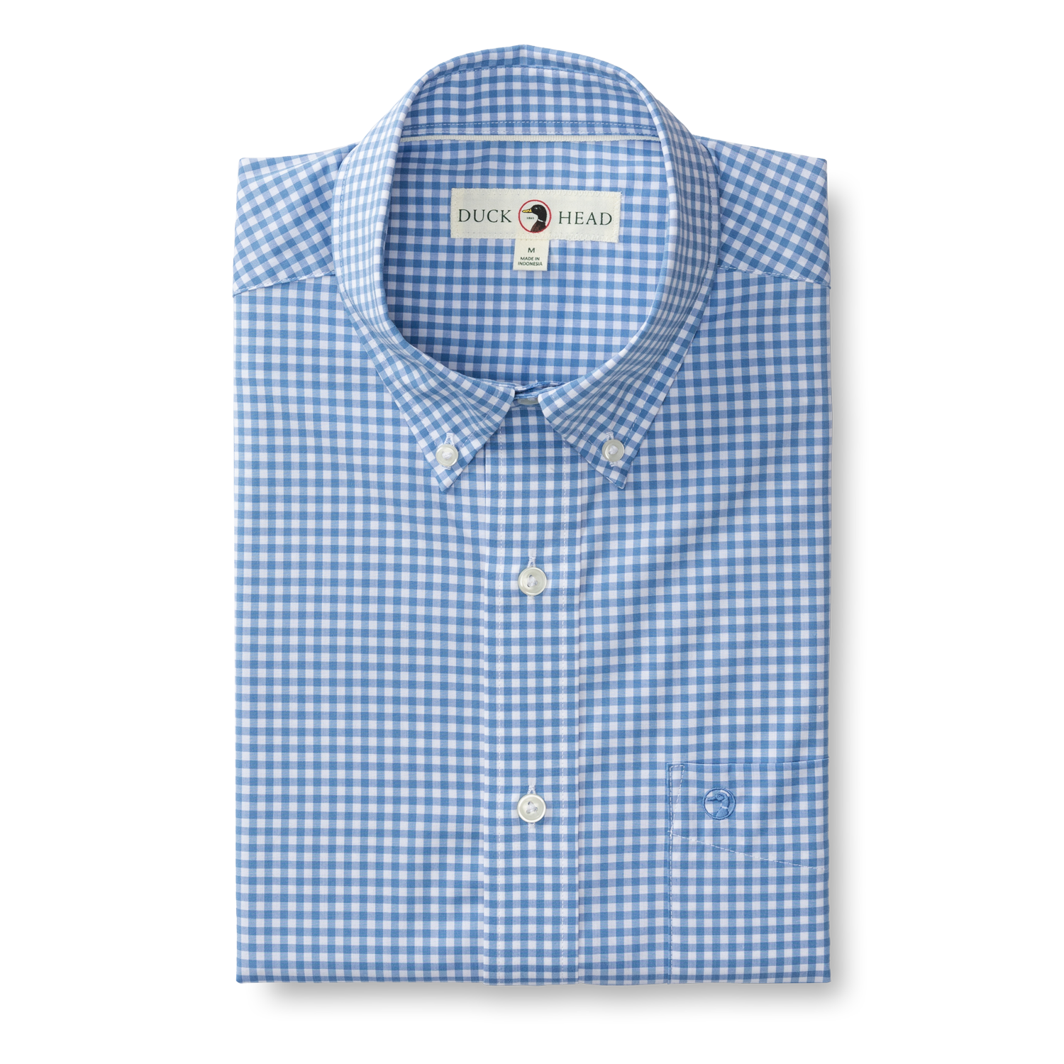 Performance Poplin Sport Shirt - Walton Gingham - Lake Blue