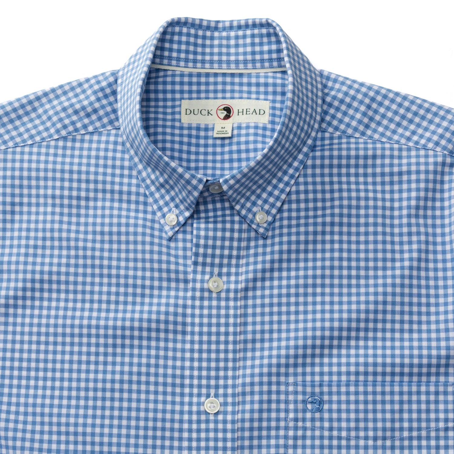 Performance Poplin Sport Shirt - Walton Gingham - Lake Blue
