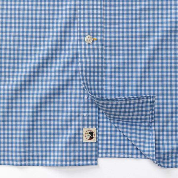 Performance Poplin Sport Shirt - Walton Gingham - Lake Blue