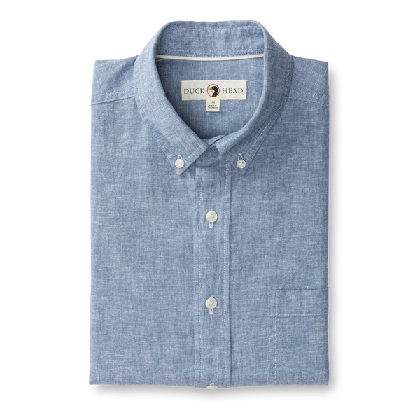 Linen Cotton Oxford Sport Shirt - Wallace Solid