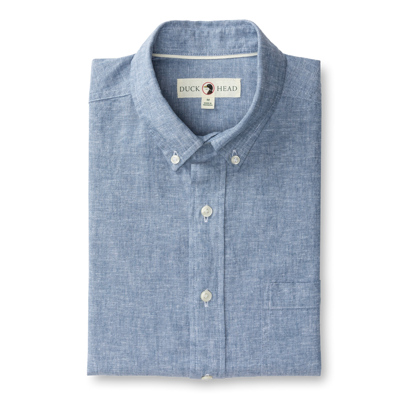 Linen Cotton Oxford Sport Shirt - Wallace Solid