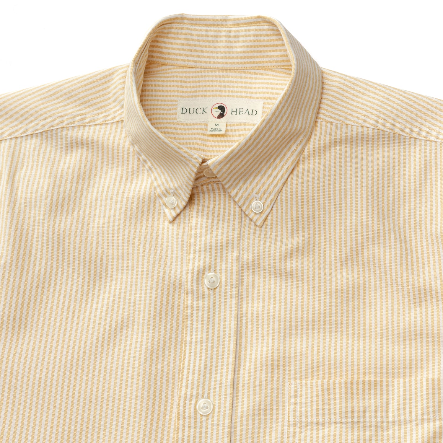 Collins Stripe Cotton Oxford Sport Shirt - Washed Yellow