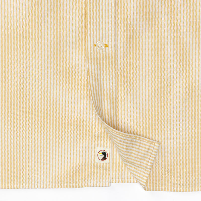 Collins Stripe Cotton Oxford Sport Shirt - Washed Yellow