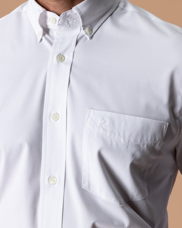 Performance Poplin Sport Shirt - Boyce Solid- White