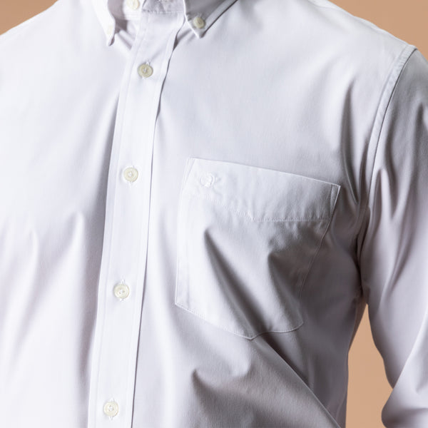Performance Poplin Sport Shirt - Boyce Solid- White