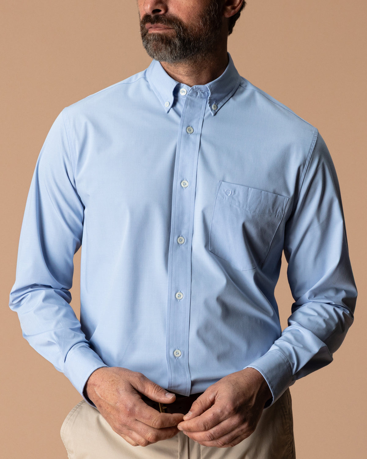 Performance Poplin Sport Shirt - Boyce Solid - Light Blue