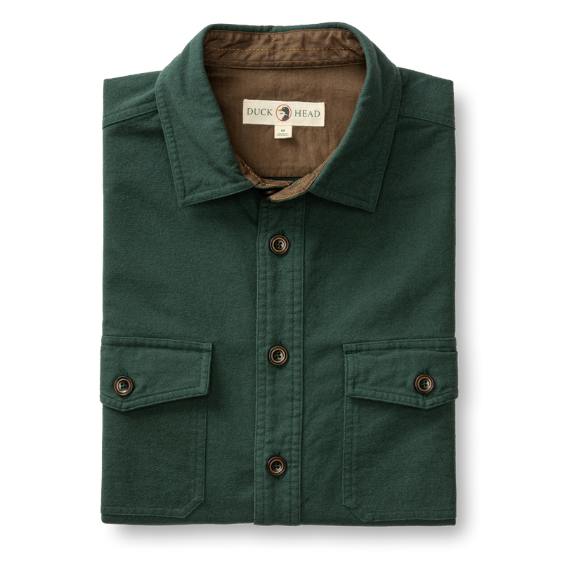 Slater Moleskin Overshirt - Spruce Green