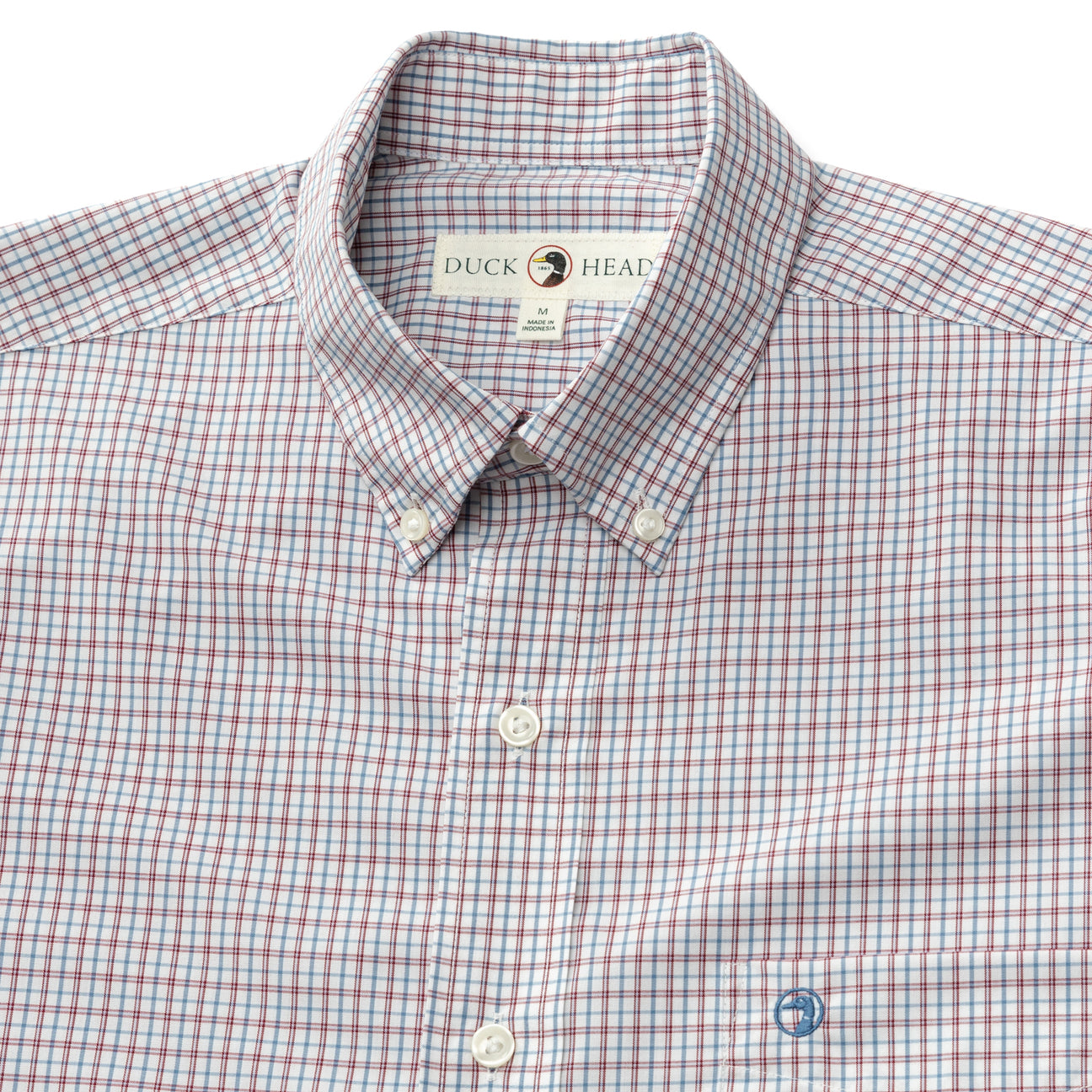 Performance Poplin Sport Shirt - Langley Plaid - Coronet Blue