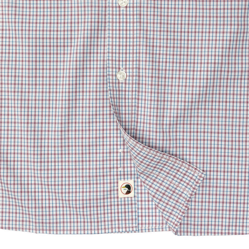 Performance Poplin Sport Shirt - Langley Plaid - Coronet Blue