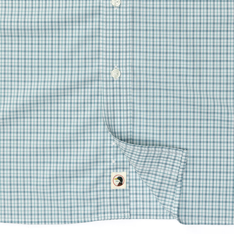 Performance Poplin Sport Shirt - Langley Plaid - Flint Blue