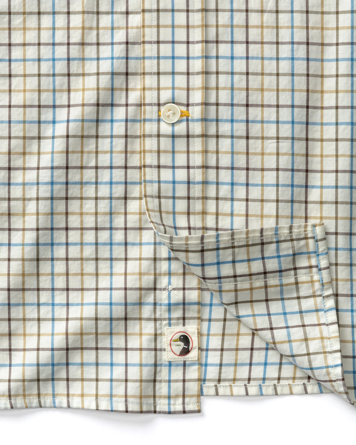 Cotton Twill Sport Shirt - Joyner Plaid - Wheatfield
