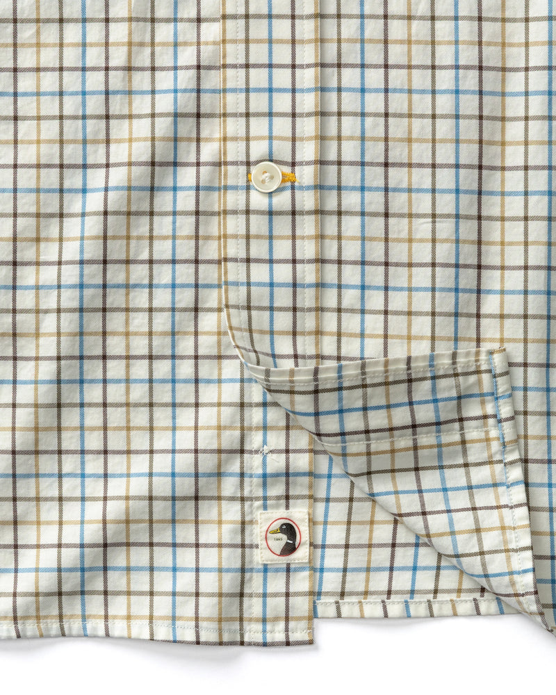 Cotton Twill Sport Shirt - Joyner Plaid - Wheatfield
