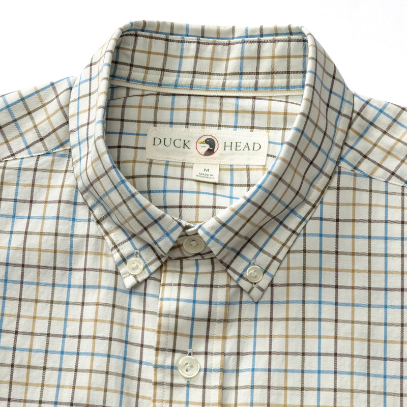 Cotton Twill Sport Shirt - Joyner Plaid - Wheatfield