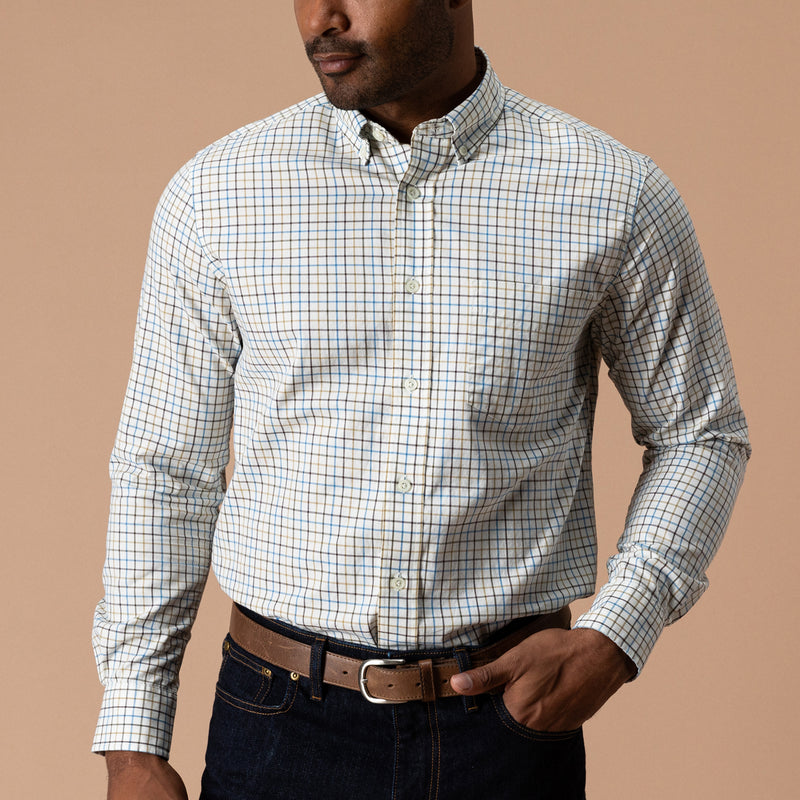 Cotton Twill Sport Shirt - Joyner Plaid